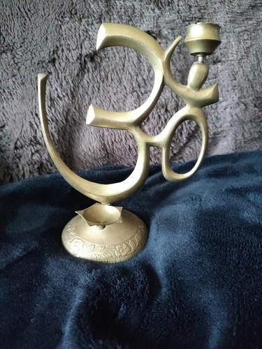 Vintage brass ohm incense - brass,