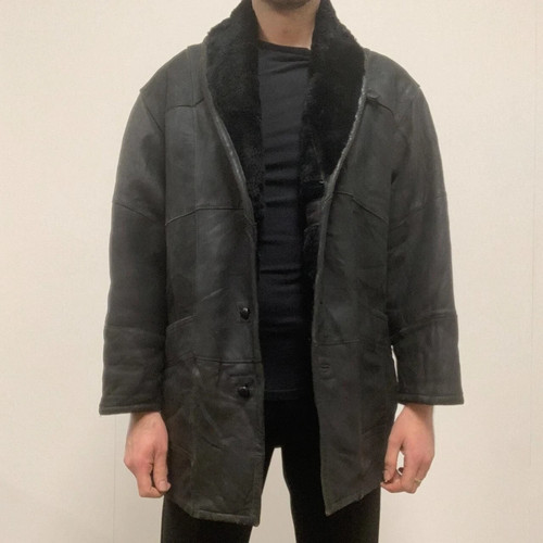 100 genuine black sheepskin - genuine,