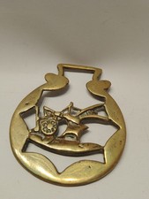 Vintage Horse Brass Farmers