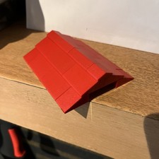 Vintage Lego Red 3x4 2x3 Slope with Ridge Train Town Roof Parts Lot 3297 3298