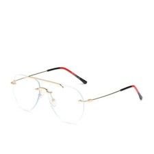 Oversized Frame Glasses Blue