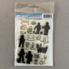 Jolly Nation - Clear Stamps -Silhouette People and Hobby Items