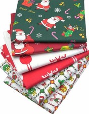 8pcs CHRISTMAS FABRIC MATERIAL