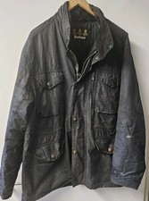 Barbour Sapper Large Waxed Jacket in Black 
