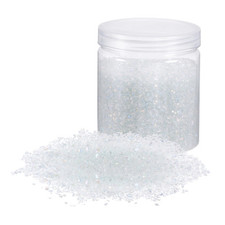 454g Crushed Glass Chips 3-6mm Irregular Broken Sprinkles Glass, Transparent