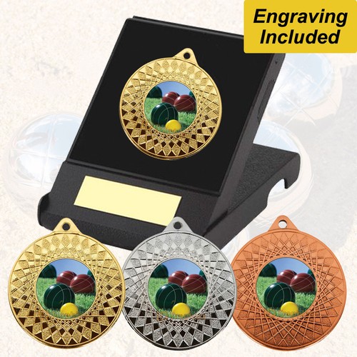 Boccia medal box engraved - medal, in