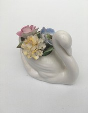 Royale Stratford Bone China Swan and Flowers