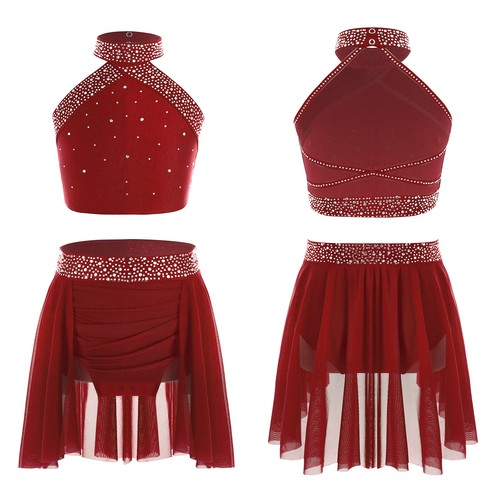 Girls rhinestones backless - girls,