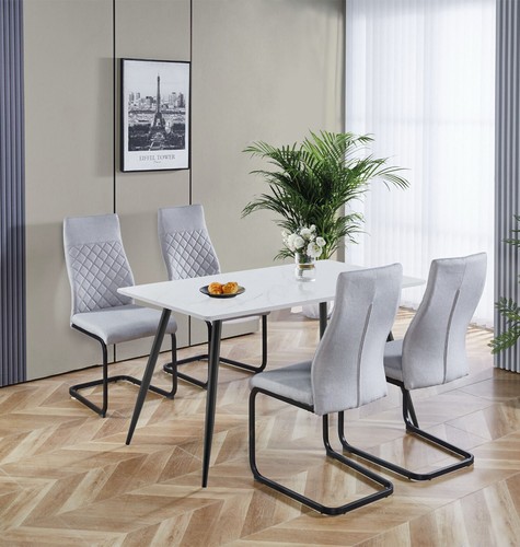 Dining set white marble - dining,