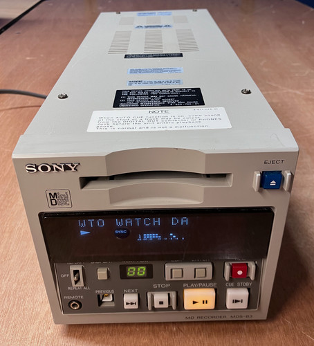 Sony professional minidisc - professional,