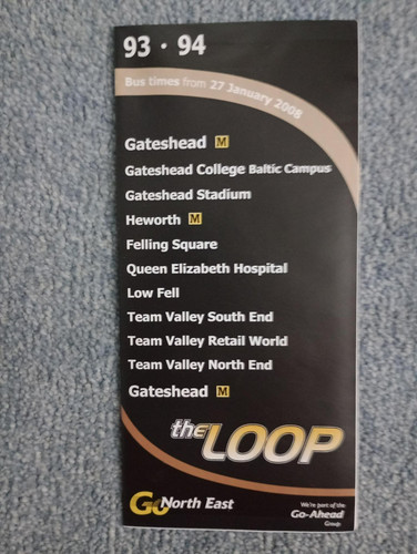 North east bus timetable 93 - bus,