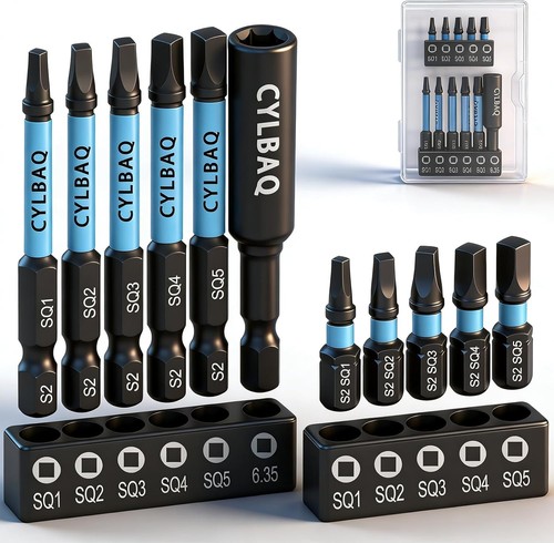 Square screwdriver bits 11pcs - bits,,