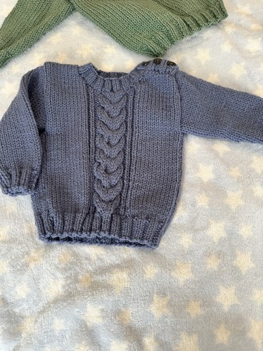 Hand knit blue - hand,