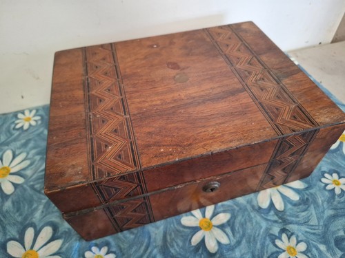 Antique tunbridge ware box - ware,