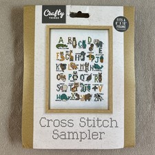 Crafty Things  - Animal Alphabet - Cross Stitch Sampler Kit - Fits 8”x10” Frame