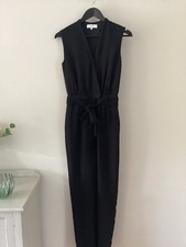 Ladies REISS Black Sleeveless Jumpsuit, UK Size 8, Very Good Condition