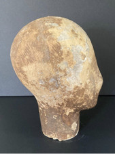 Vintage Fabric Covered Milliners Wig Head Hat Mannequin Dolly