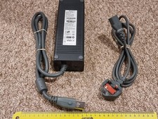 MICROSOFT XBOX 360 OFFICIAL GENUINE 203W UK MAINS POWER SUPPLY ADAPTER 203 WATT