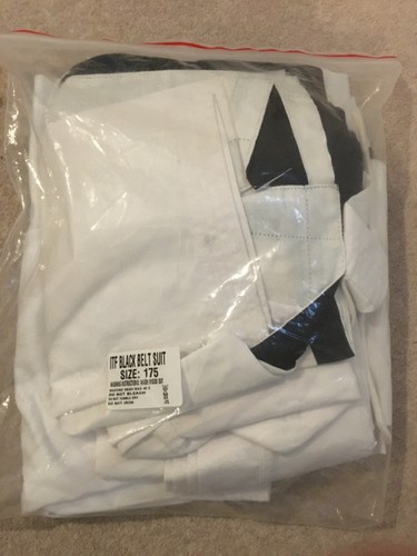Itf black belt - black, dobok