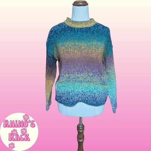 Rainbow gradient knit sweater