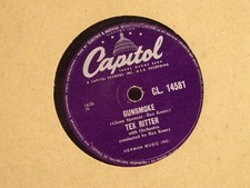 TEX RITTER GUNSMOKE (412) 78 RPM CAPITOL