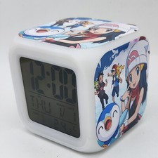 Pokemon 7 Color Chang Night Light Digital Alarm Clock #06