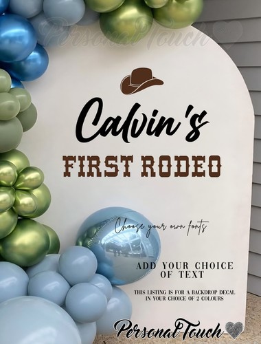 Personalised cowboy birthday - personalised,