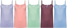 5 Womens Plain Stretch Cotton