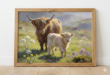 Highland Cow & Calf Spring