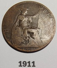 1911 King George V Half Penny