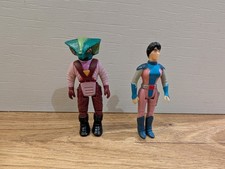 Dino Riders Series 2 Action Figure 2-Packs: Skwirm and Serena Vintage Rare C1