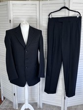 Crombie Men's Grey Pinstripe
