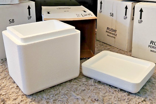 Styrofoam box with - box,