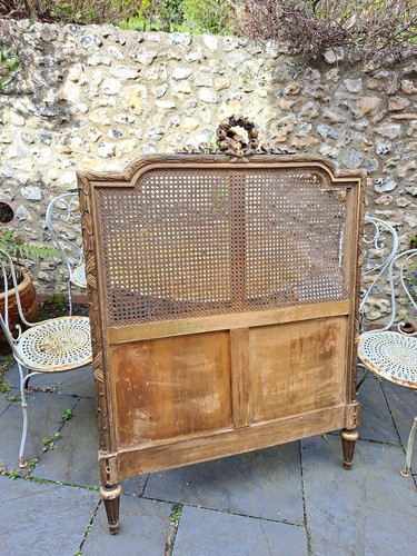 French antique bergere cane - french,