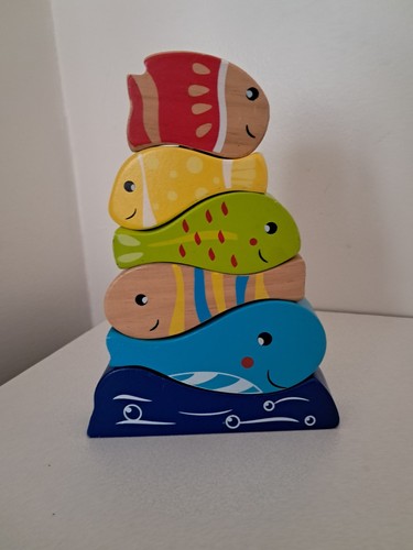 Wooden fish stacker - wooden,