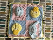 Snuggle Chums rare play mat toys r us duck bunny rattle 28” x 29” square