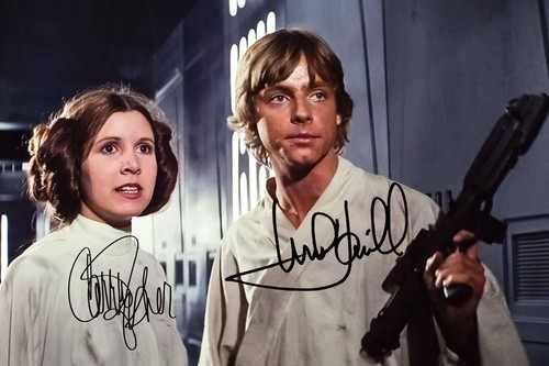 Fisher mark hamill signed - &,