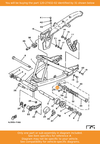 Yamaha bracket 120 27432 - bracket, 120-27432-02