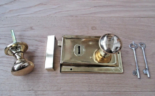 Door lock rim knob brass - rim,
