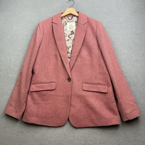 Joules tweed jacket pink - jacket, 16