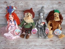 4 x The Wizard of Oz Cuddle Factory Bean Plush Glinda Lion Tin Man Scarecrow