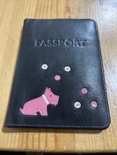 Genuine Radley ‘Bubbles’ Black Leather Passport Holder