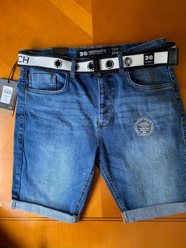 Crosshatch denim shorts - crosshatch,