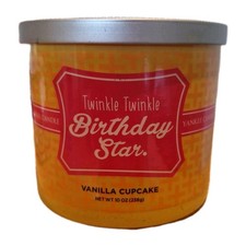 YANKEE CANDLE Birthday Star Vanilla Cupcake Twinkle Twinkle 10oz 238g Yellow New