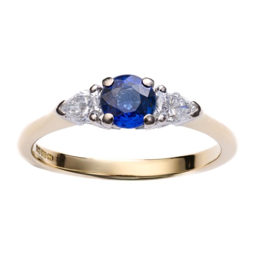 18ct yellow gold blue - 18ct,