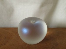 MIDSUMMER GLASSMAKERS ART GLASS IRIDESCENT FROSTED APPLE PAPERWEIGHT