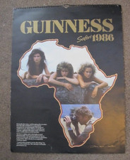 1986 GUINNESS CALENDAR. SAFARI