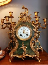 ANTIQUE FRENCH GREEN ONYX &