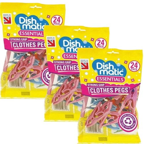 Recycled plastic clothes pegs - recycled,