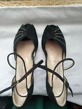 WERNER KERN black  pure suede dancing shoes with rhinestones size 41